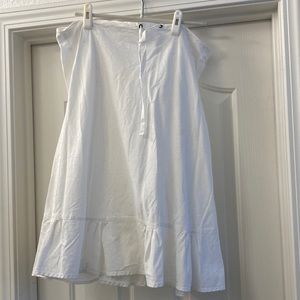 J. Crew white skirt with draw string